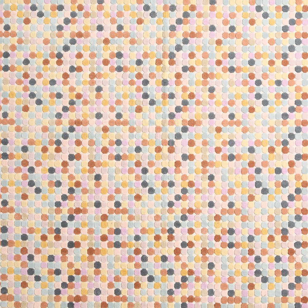 Rainbow Dot Wool Kids 12"x18" Rug Swatch