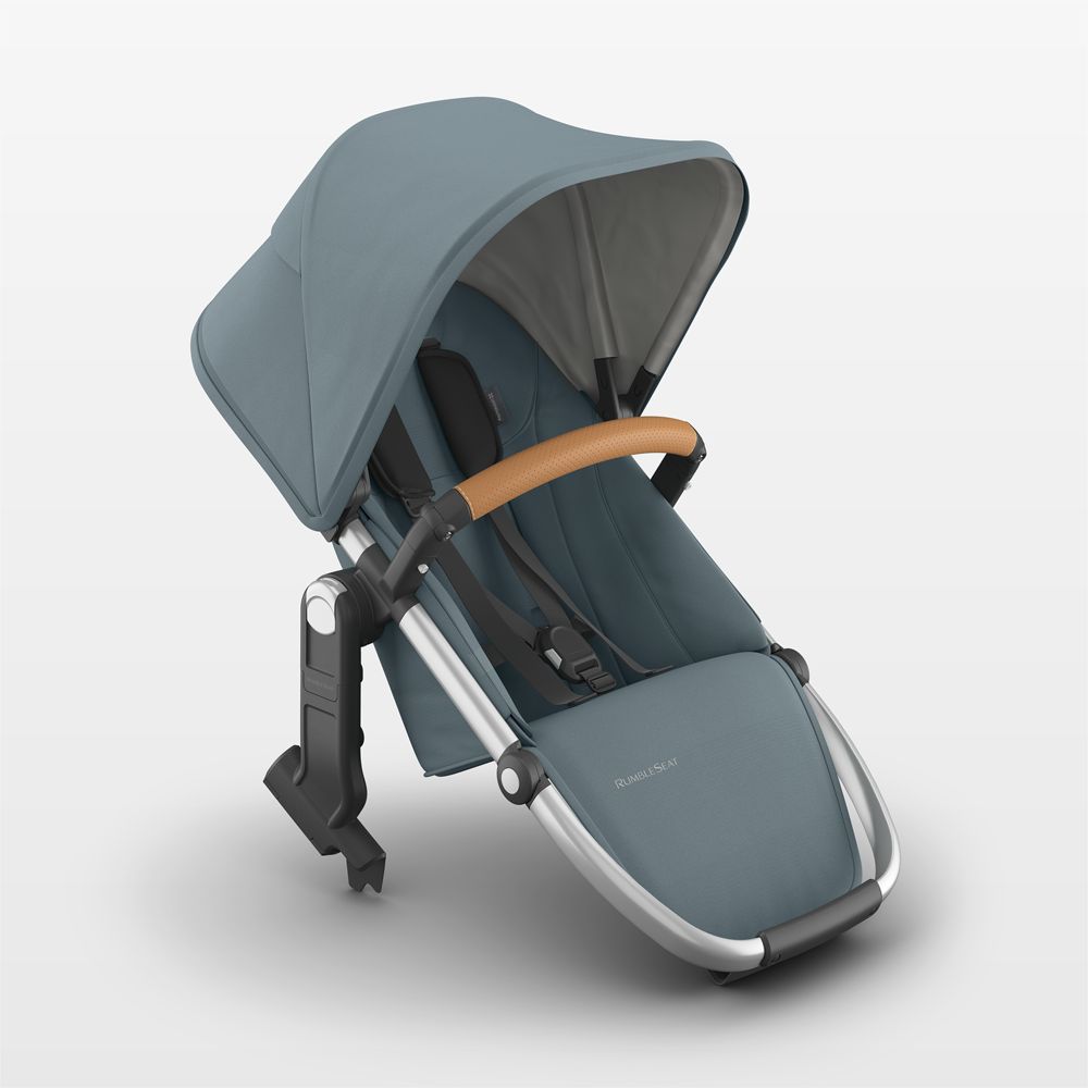 UPPAbaby RumbleSeat V3 Callum Stone Blue with Silver Frame Baby Stroller Seat