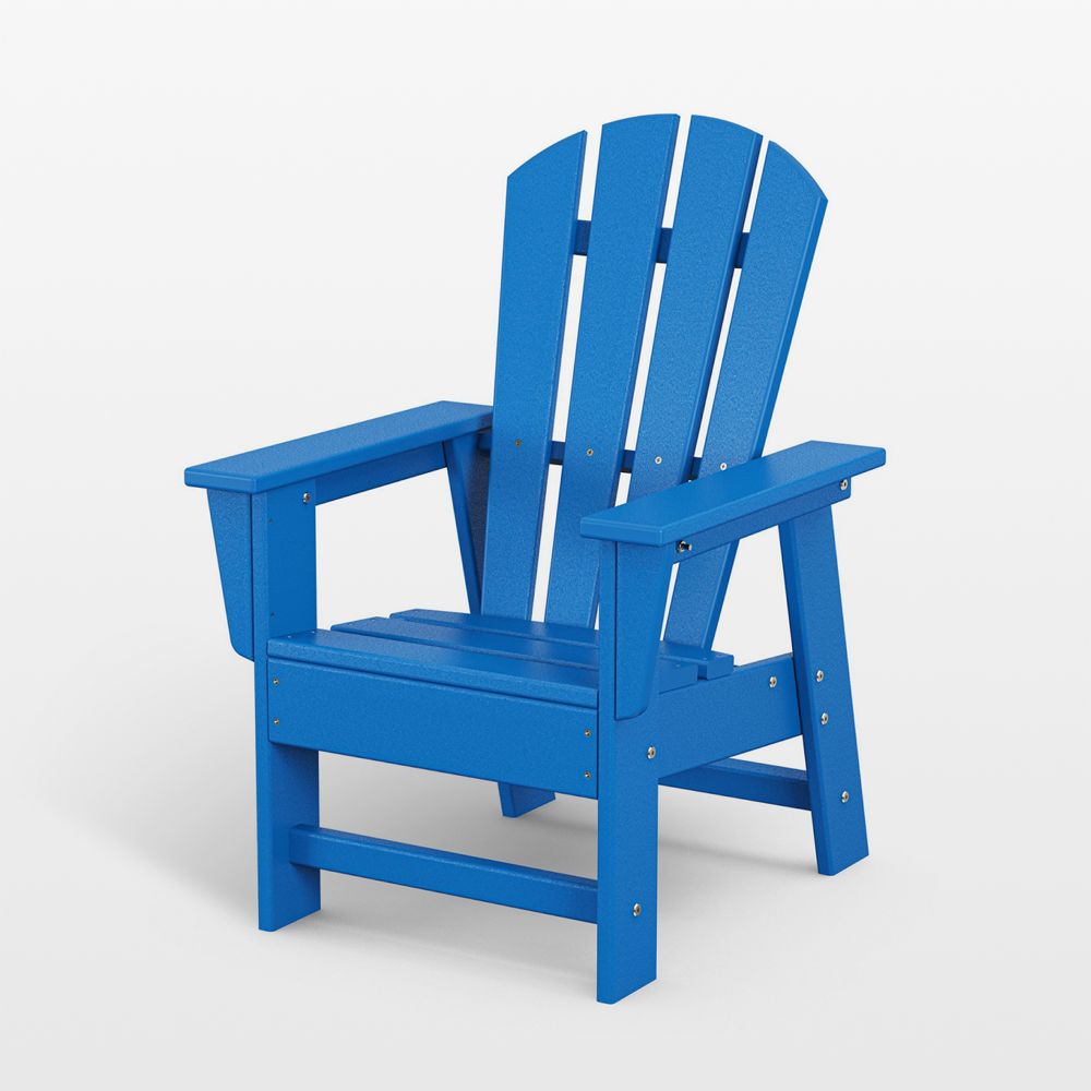 Pacific Blue Outdoor Kids Adirondack Chair by POLYWOOD 