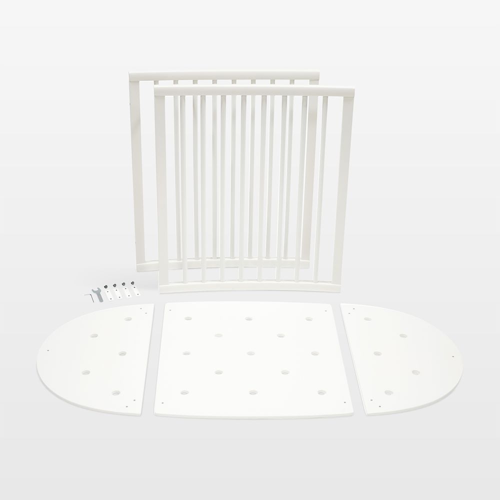 Stokke Sleepi White Wood Mini Crib Bed Extension
