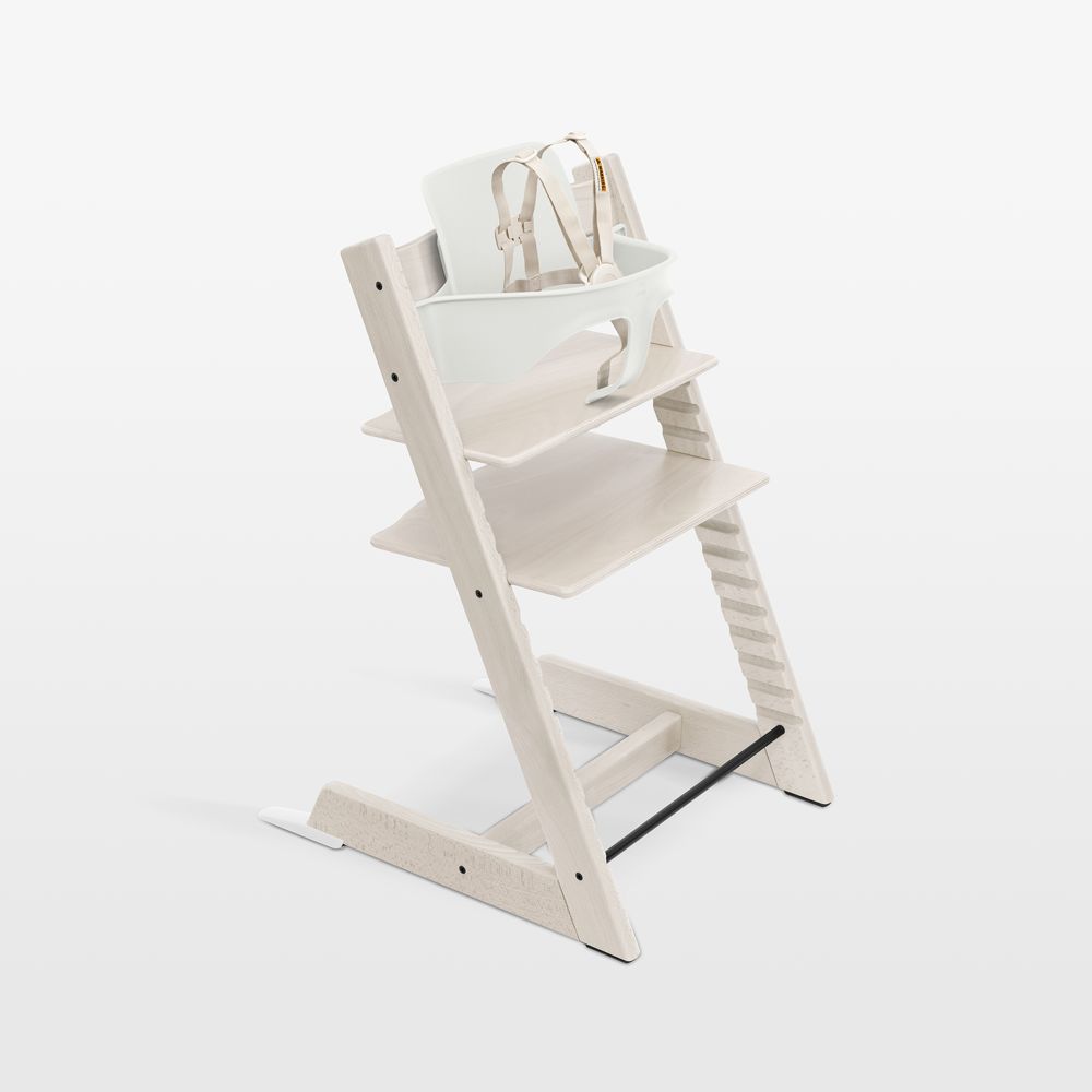 Stokke Tripp Trapp Whitewash Wood Baby High Chair
