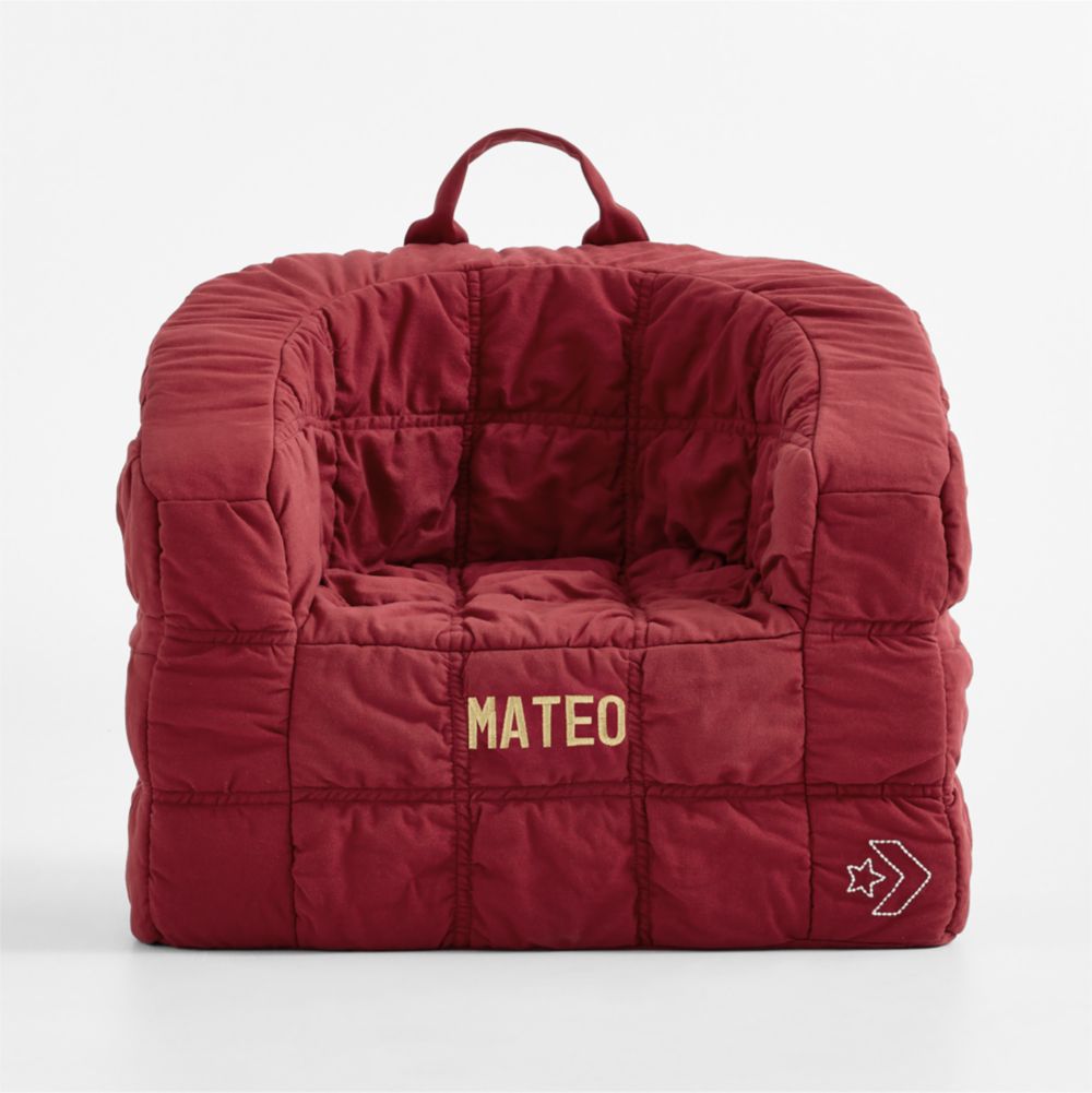 Converse Sneaker Stitch Vivid Red Organic Cotton Kids Barrel Chair
