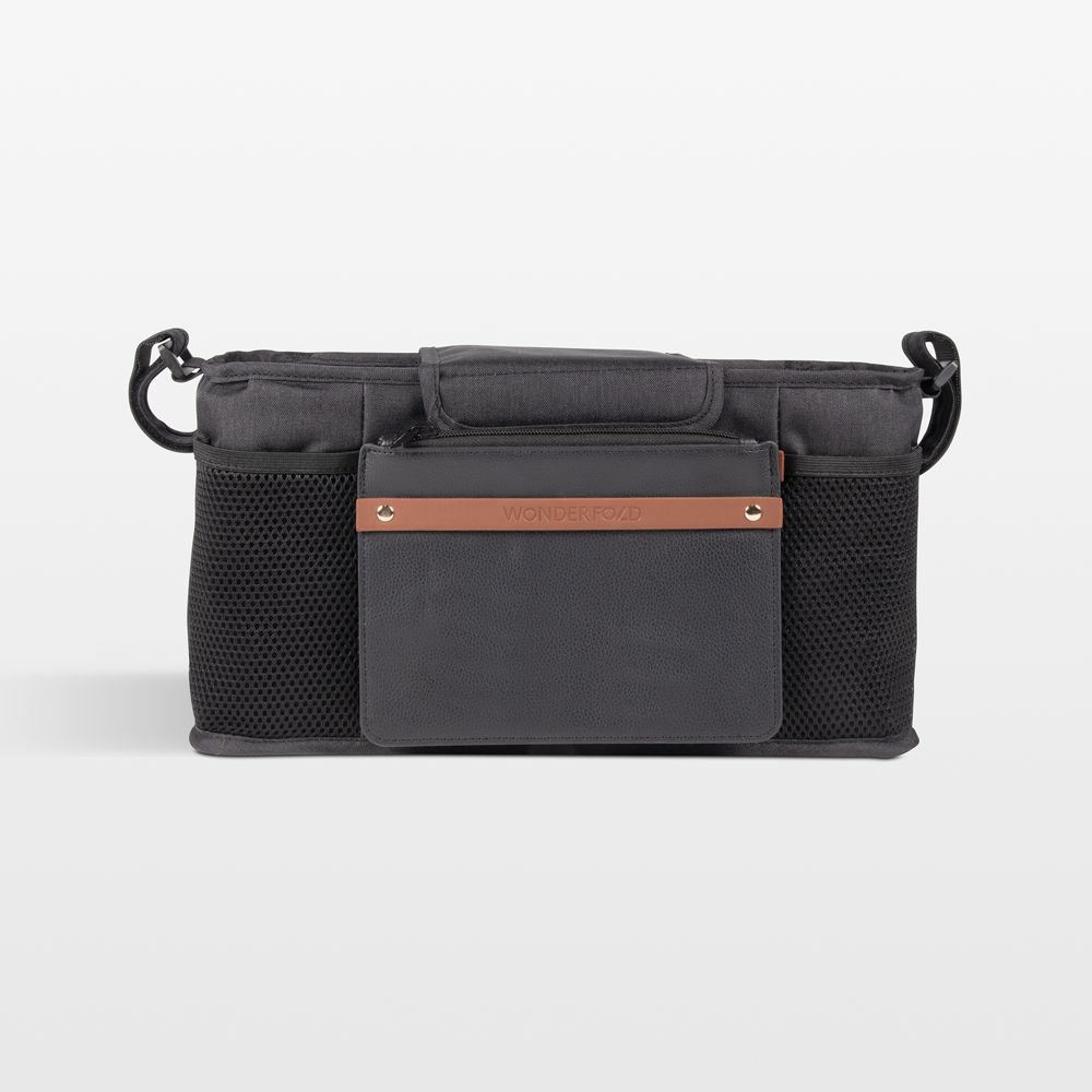 Wonderfold Volcanic Black Parent Console for W2 Stroller Wagon Series