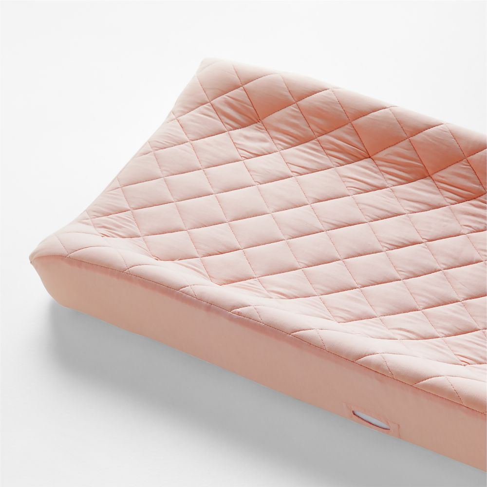 Comfy Tee Whisper Solid Pink Organic Cotton Jersey Baby Changing Pad Cover