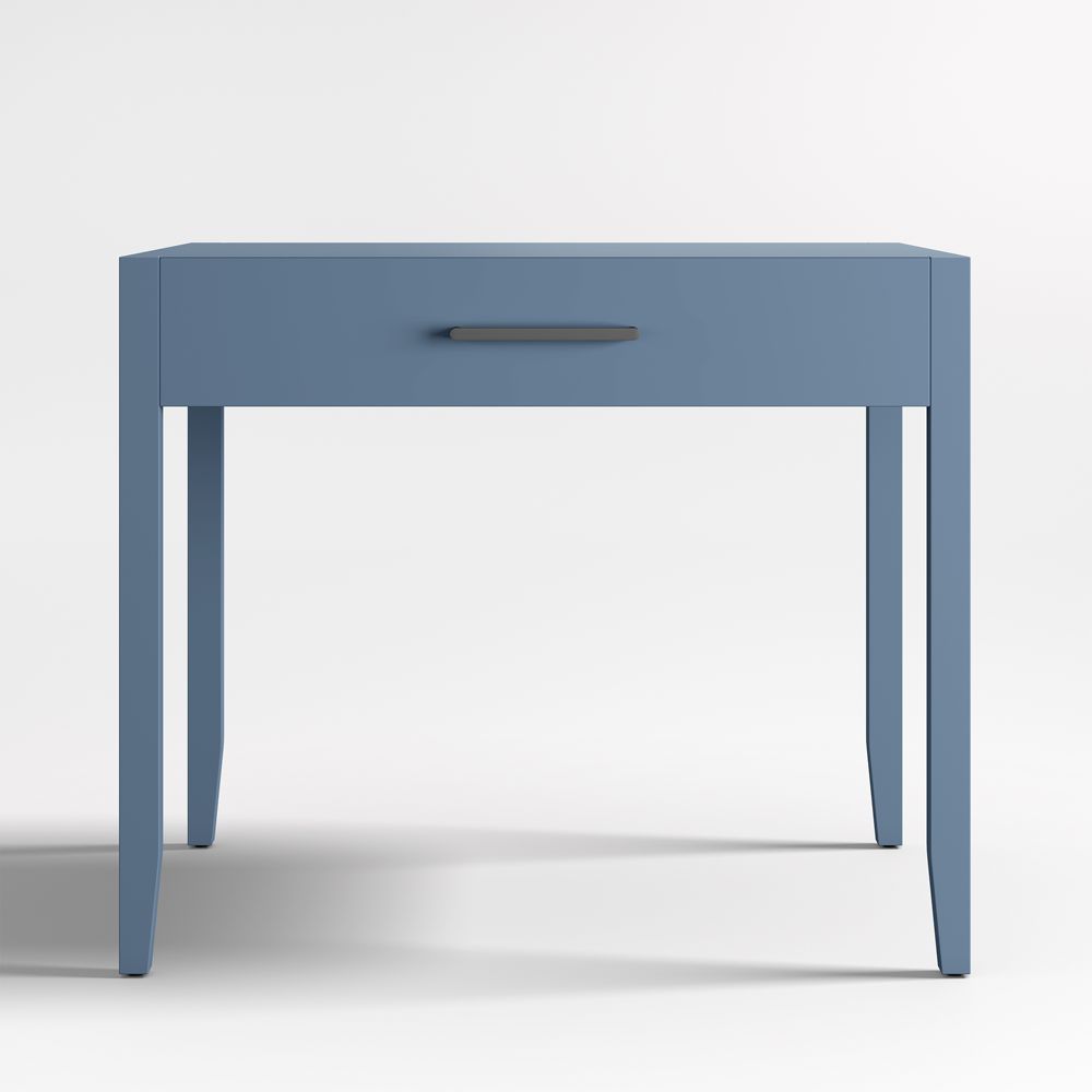 Ever Simple 36" Slate Blue Wood Kids Desk with Drawer