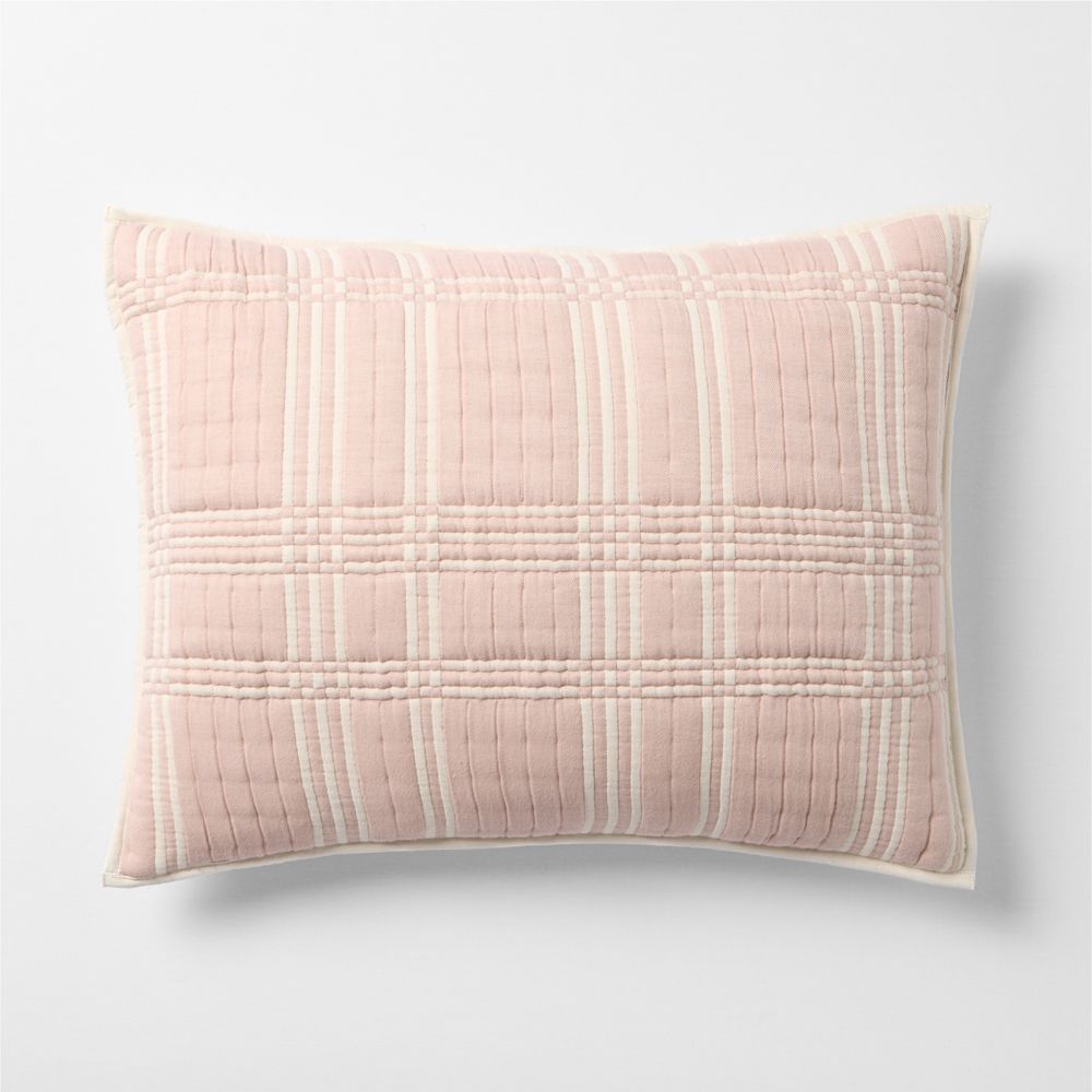 Stax Matelasse Lilac Rose Organic Cotton Yarn-Dyed Kids Quilted Pillow Sham