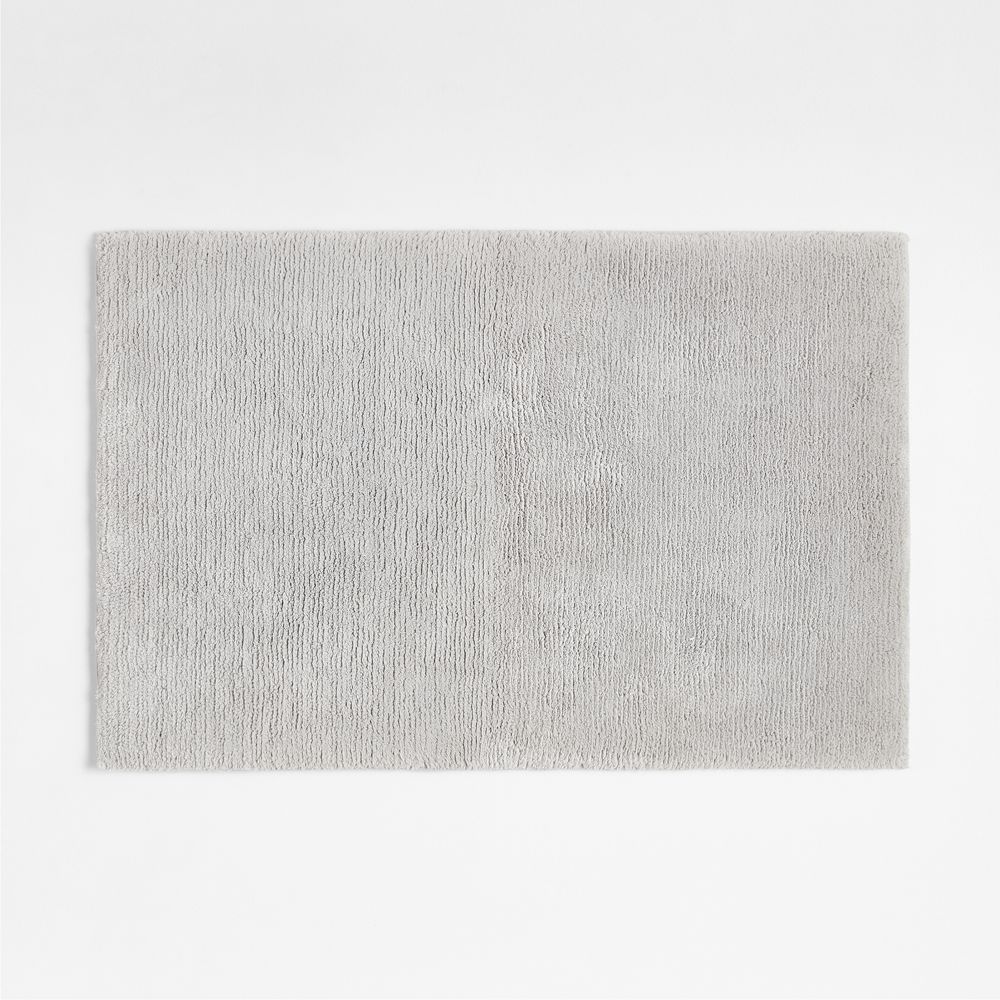 Rylan Organic Cotton Silver Reversible Bath Rugs