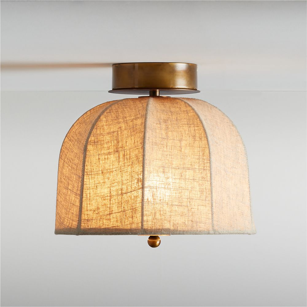 Allegra Large Linen Flush Mount Light by Jake Arnold 12"