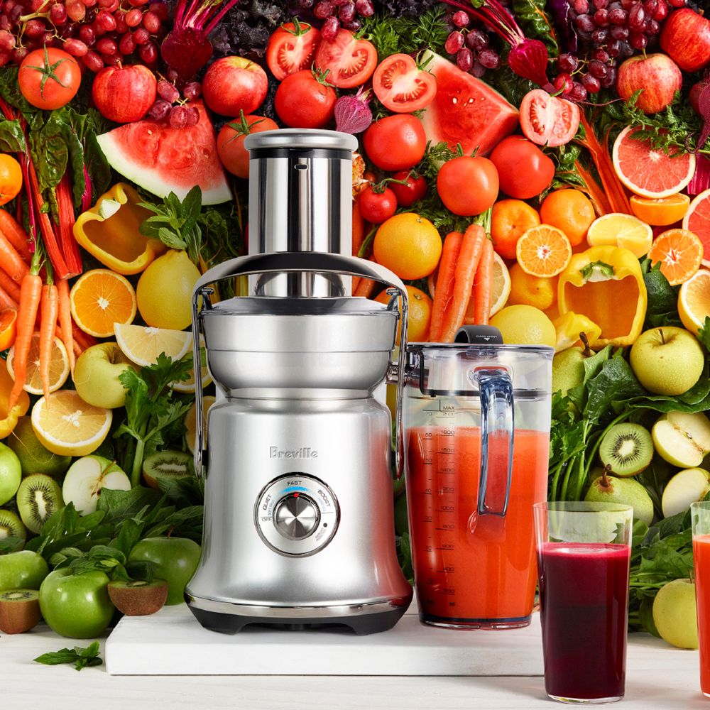 Alternative view of Breville Juice Fountain Cold XL Cold Press Juicer in Brushed Stainless Steel