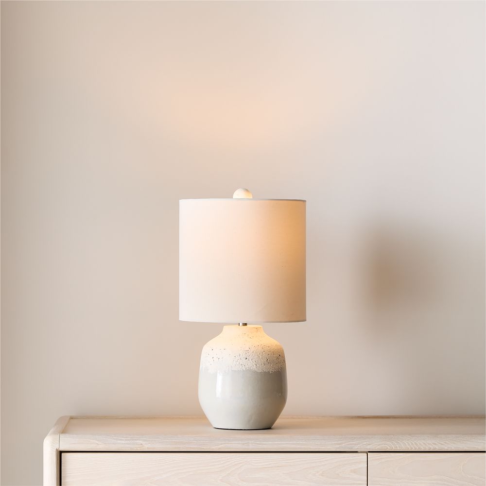 Quinn Grey and White Table Lamp 19"