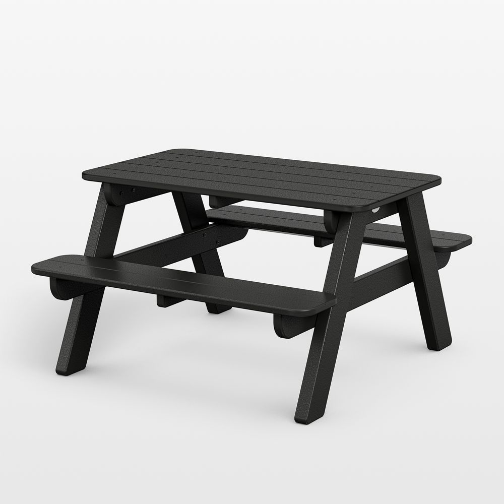 Black Outdoor Kids Picnic Table by POLYWOOD 