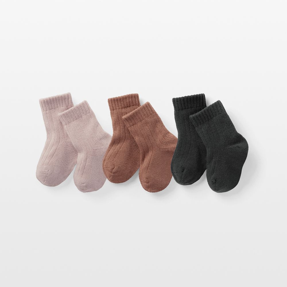Nuna Mauve and Beige Mix 6-12m Cotton Baby Sock Bundle