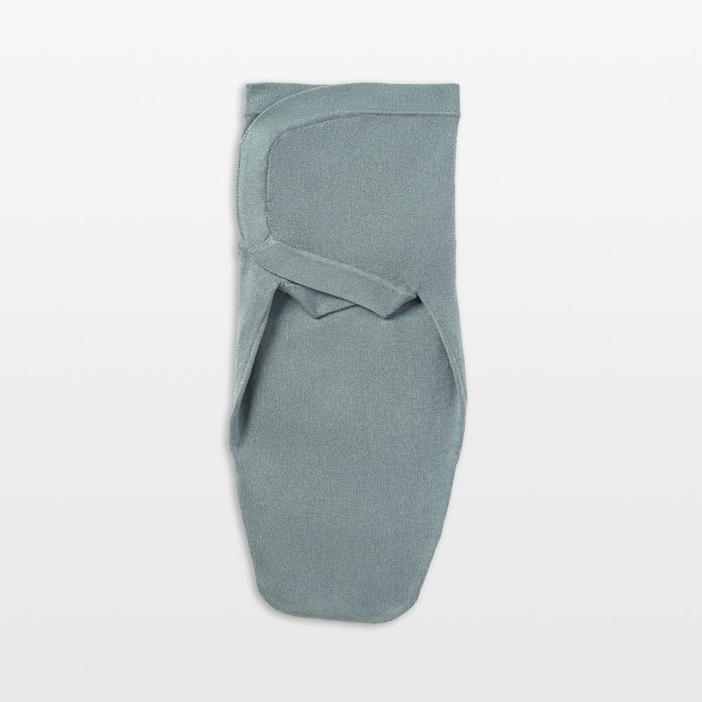 Nuna Athens Blue Cotton Baby Swaddle Blanket