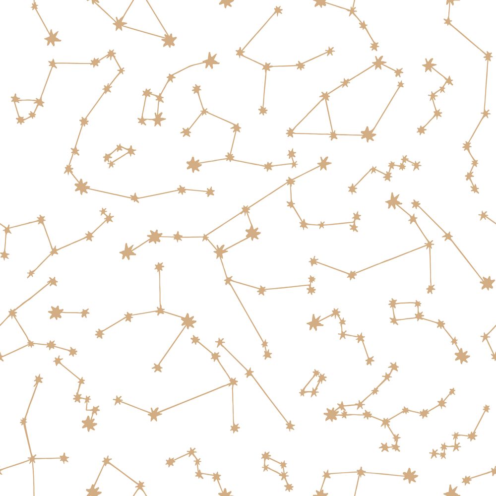 Tempaper Gold Constellations Kids Peel & Stick Removable Wallpaper
