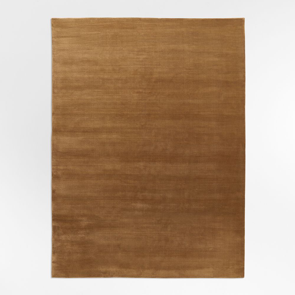 Portraits Performance Chestnut Brown Handwoven Area Rug by Laura Harrier and Tiffany Howell