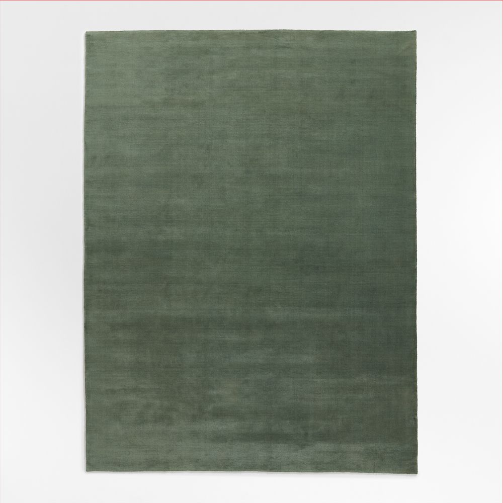 Portraits Performance Clover Green Handwoven Area Rug by Laura Harrier and Tiffany Howell