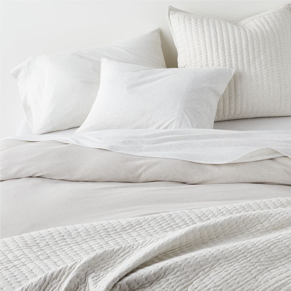 Cozysoft Organic Cotton Jersey Oatmeal Brown Duvet Cover