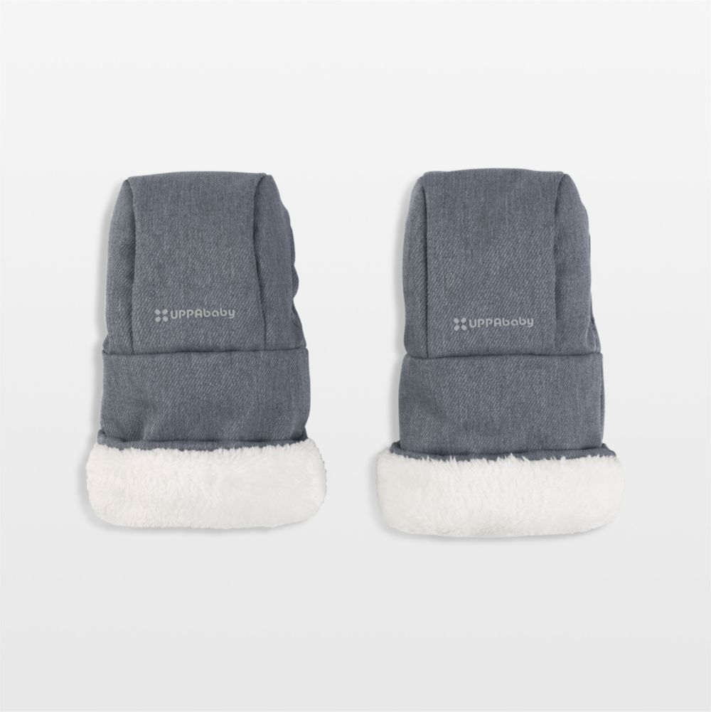 UPPAbaby CozyHandmuffs Julian Dusty Blue Melange Stroller Mittens