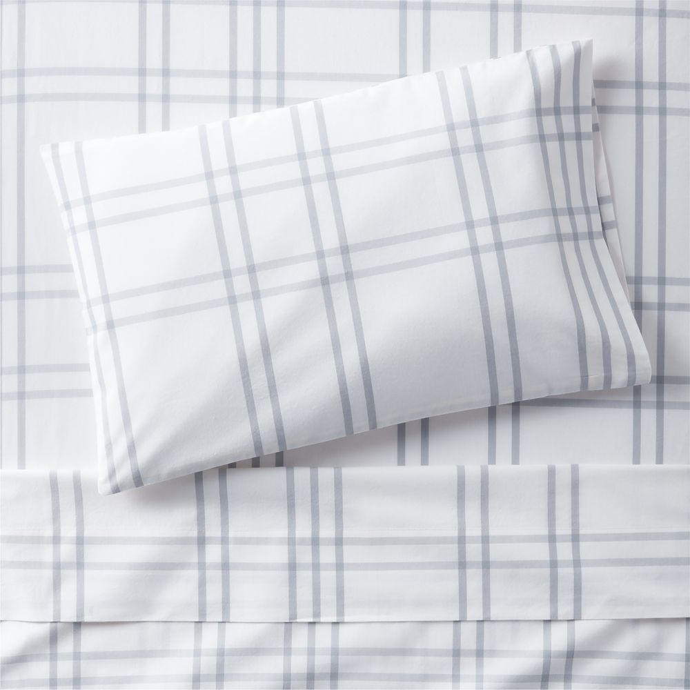Stax Mist Blue Organic Cotton Toddler Sheet Set