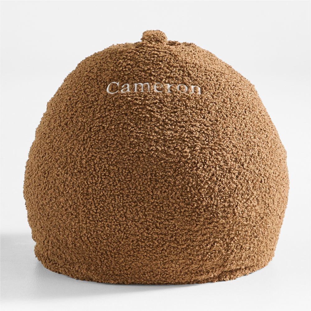 Sesame Brown Small 30" Sherpa Kids Lounge Bean Bag Chair