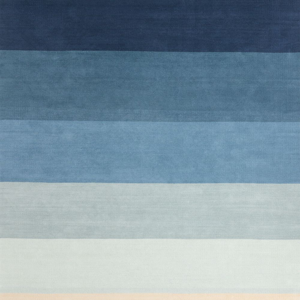 Soft Gradient Blue Chenille Kids 12"x18" Rug Swatch