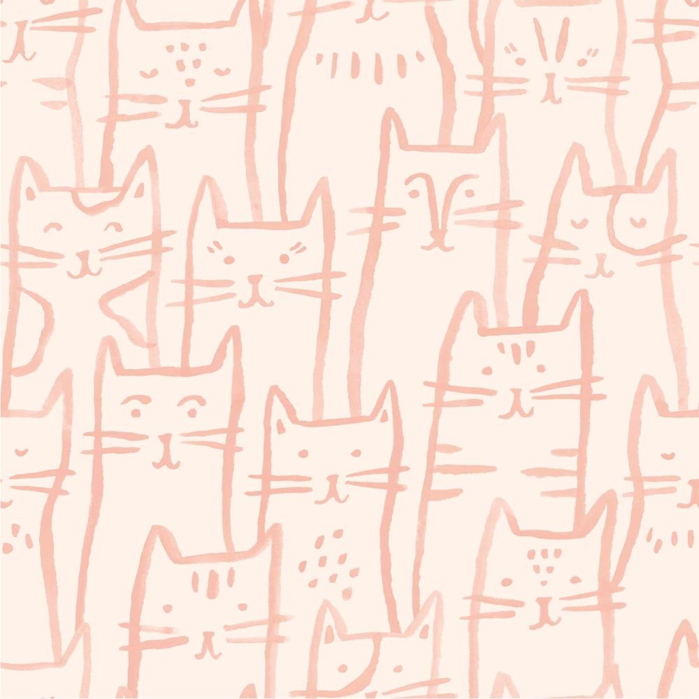 Chasing Paper Pink Smitten Kitten Peel and Stick Wallpaper