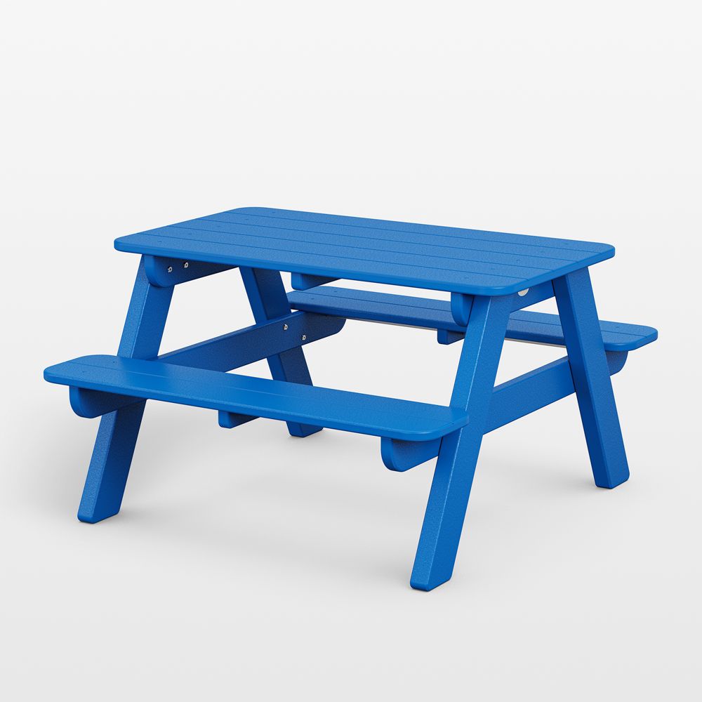 Pacific Blue Outdoor Kids Picnic Table by POLYWOOD 