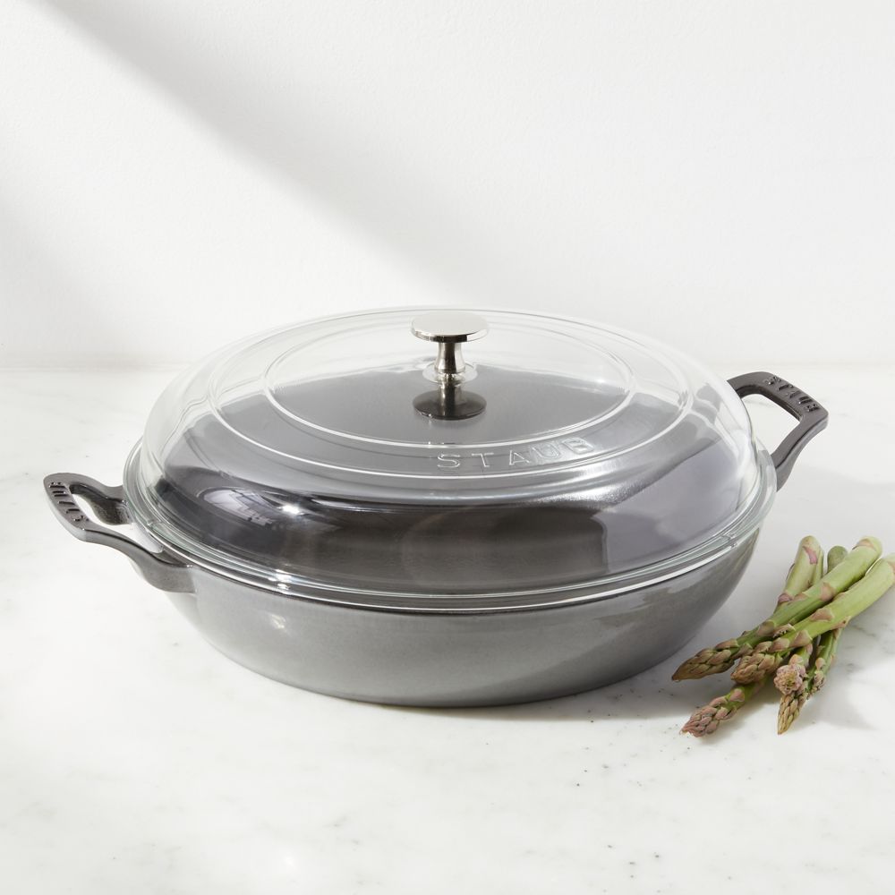 Staub 3.5-Qt Graphite Braiser with Glass Lid