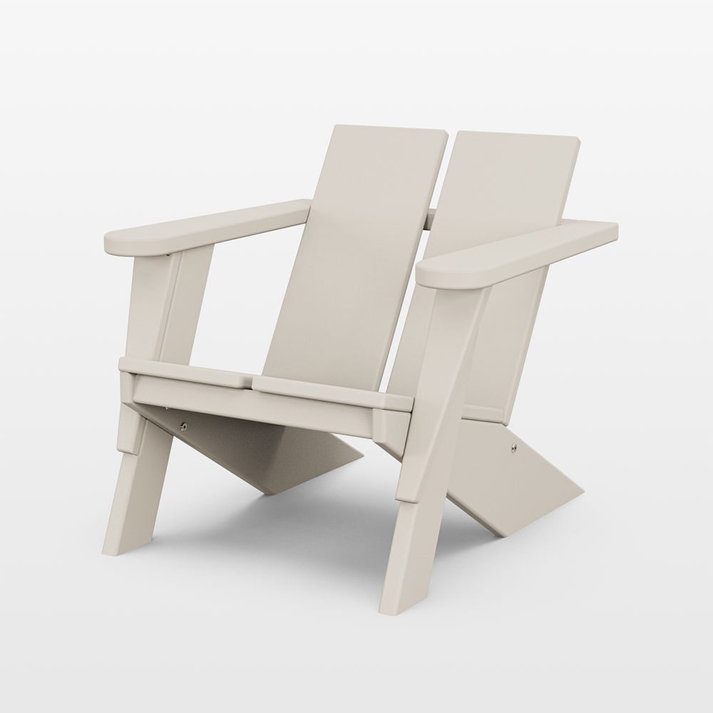 Paso Sand Brown Outdoor Kids Adirondack Chair by POLYWOOD 