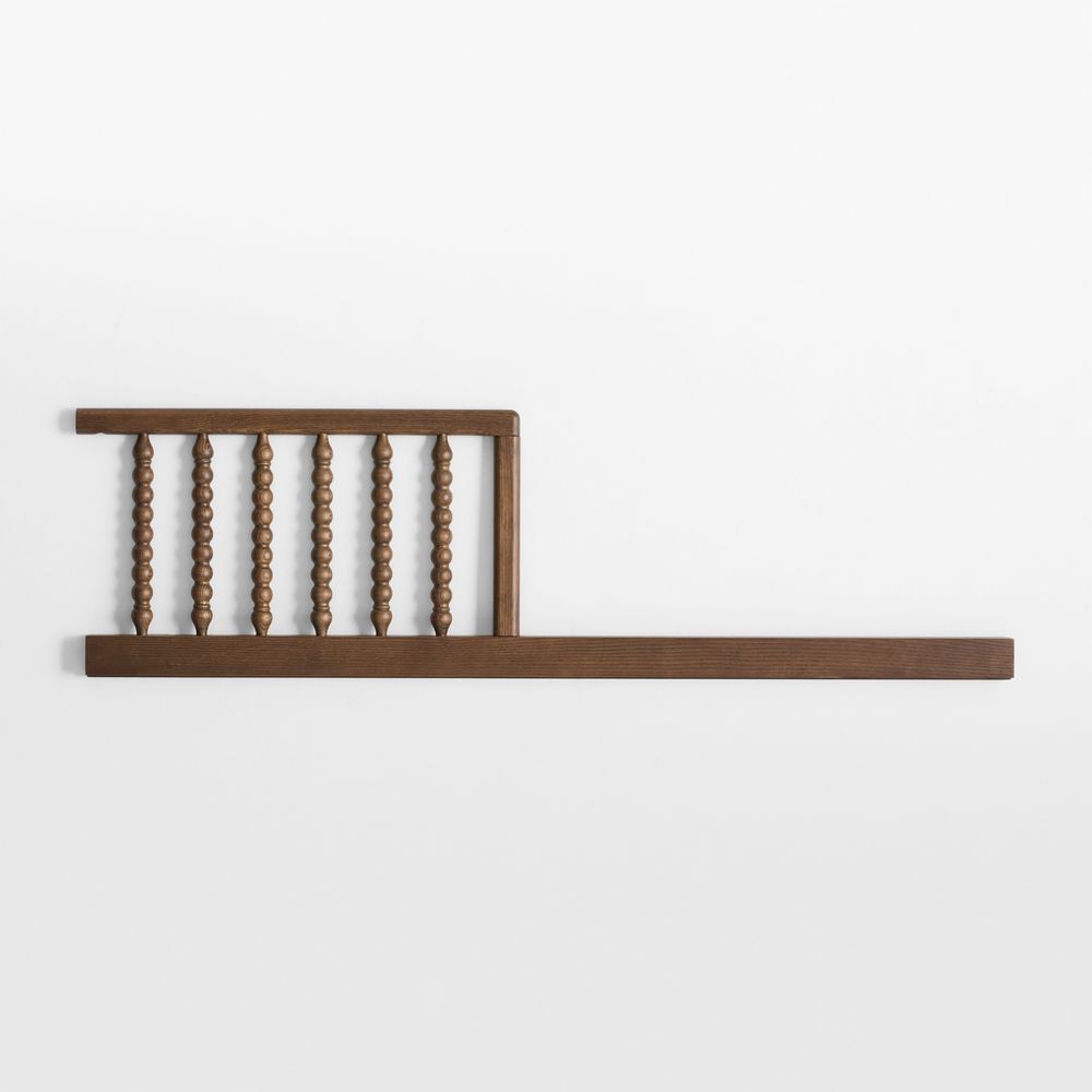 Jenny Lind Deep Brown Wood Spindle Storage Crib Toddler Bed Rail