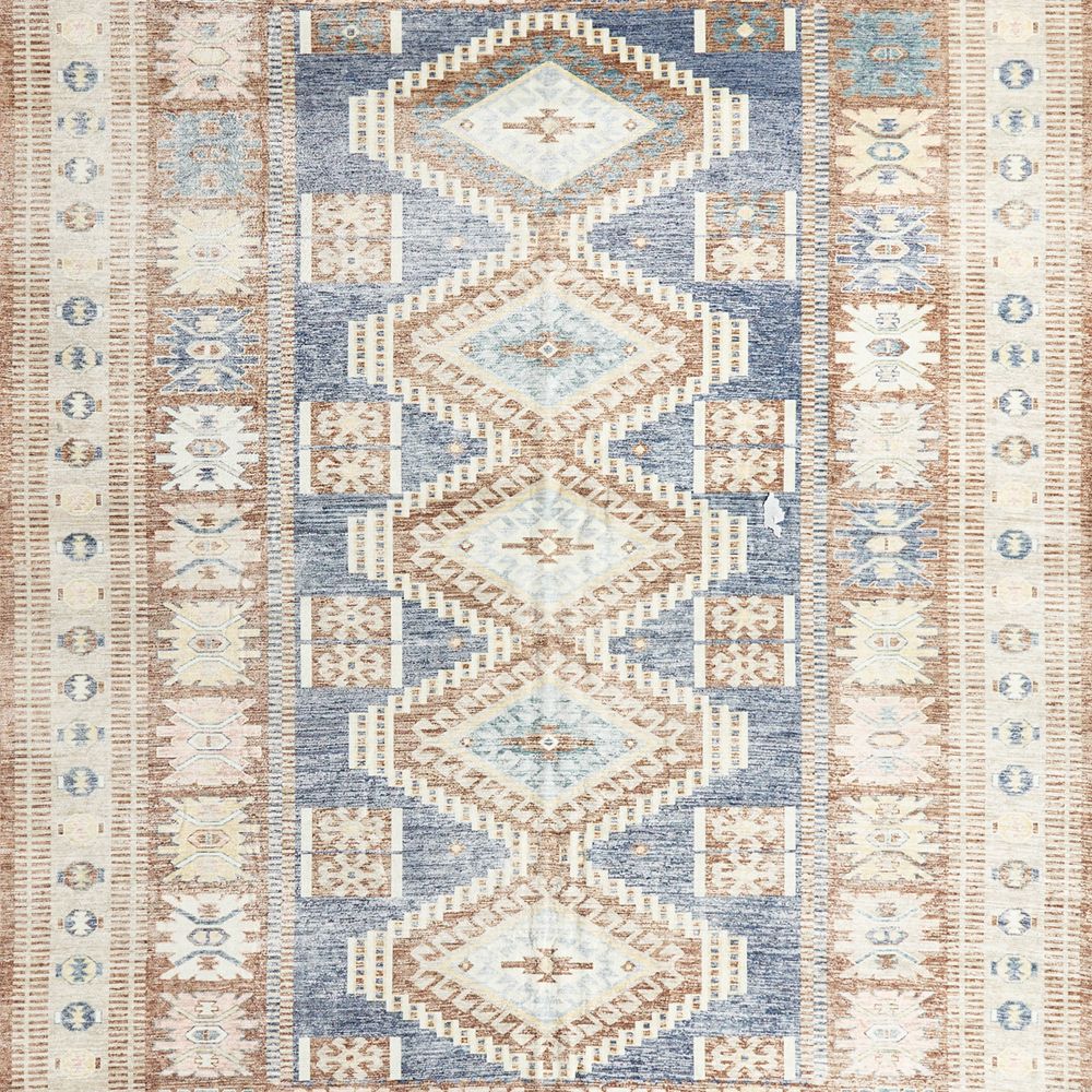 Azar Brown Washable Kids 12"x18" Rug Swatch
