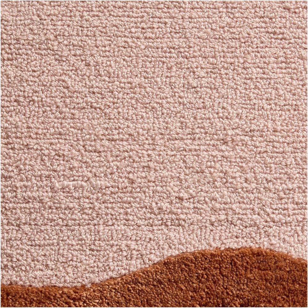 Wavy Border Pink Tint Kids Performance Area 12"x18" Rug Swatch
