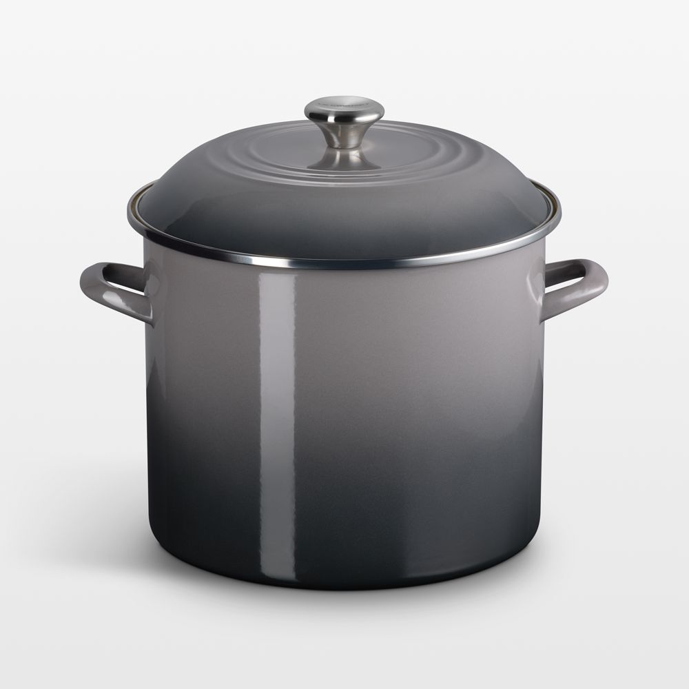 Le Creuset 16-Qt. Oyster Enameled Stockpot with Stainless Steel Knob