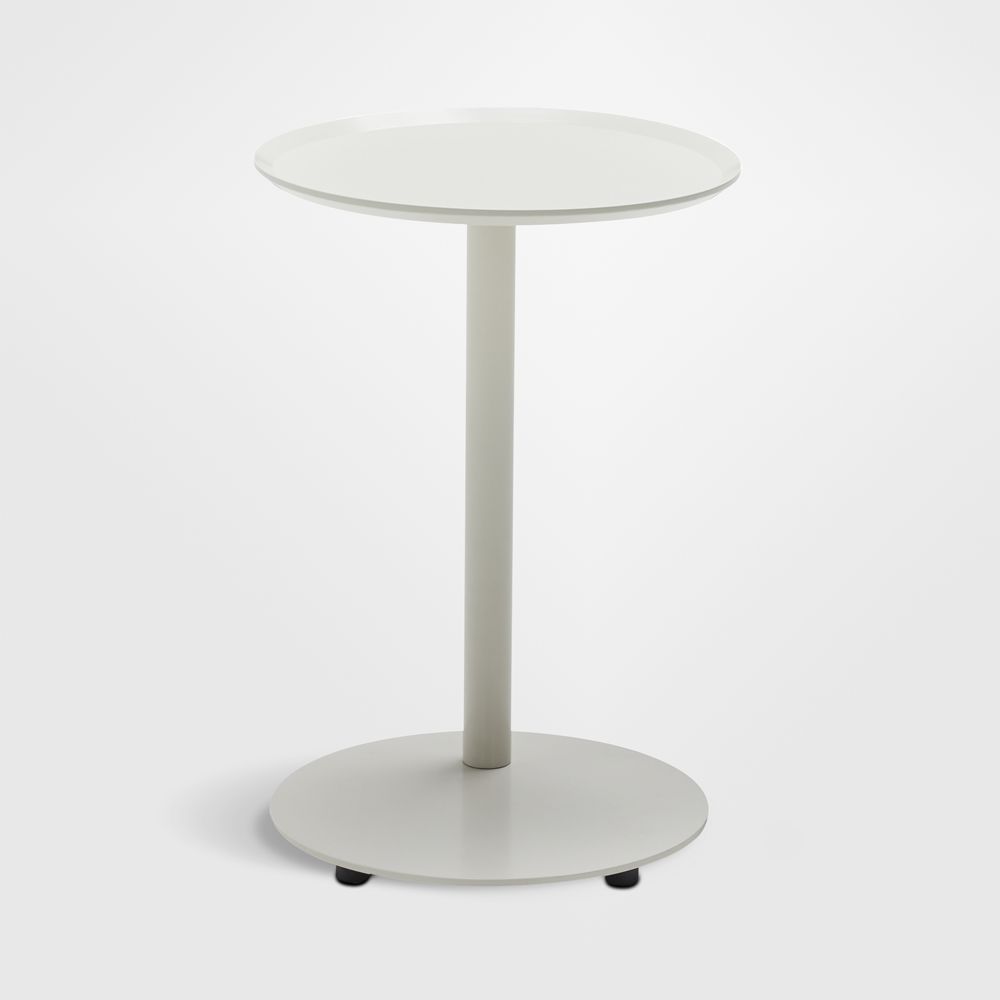 Neighbor Aluminum 16" Putty Round Outdoor Side Table