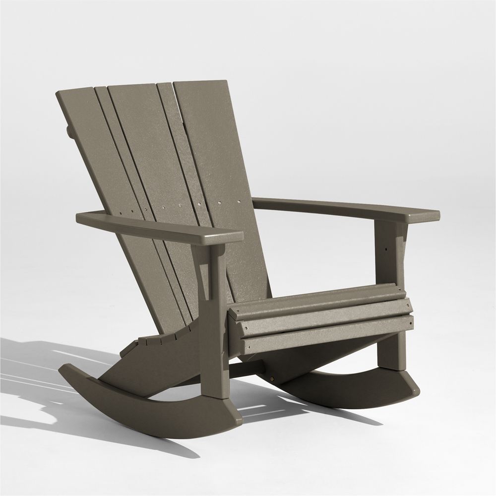 Vista Grey Outdoor Adirondack Rocking Chair by POLYWOOD