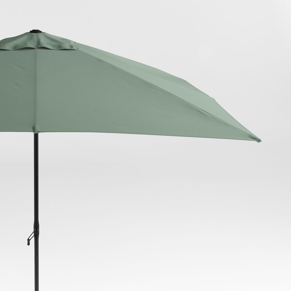 10' Rectangle Sunbrella Canvas Spa Outdoor Patio Umbrella with Frame