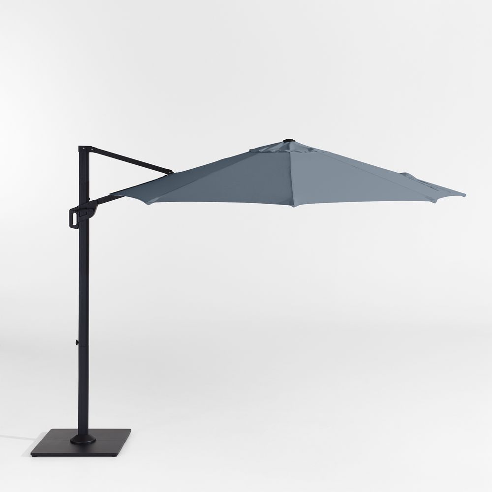 10' Round Sunbrella Cast Harbor Cantilever Outdoor Patio Umbrella with Frame