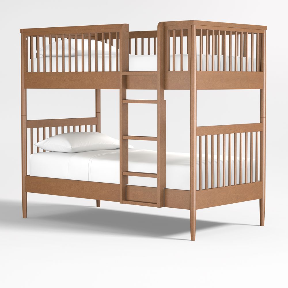 Hampshire Natural Brown Wood Kids Twin Bunk Bed