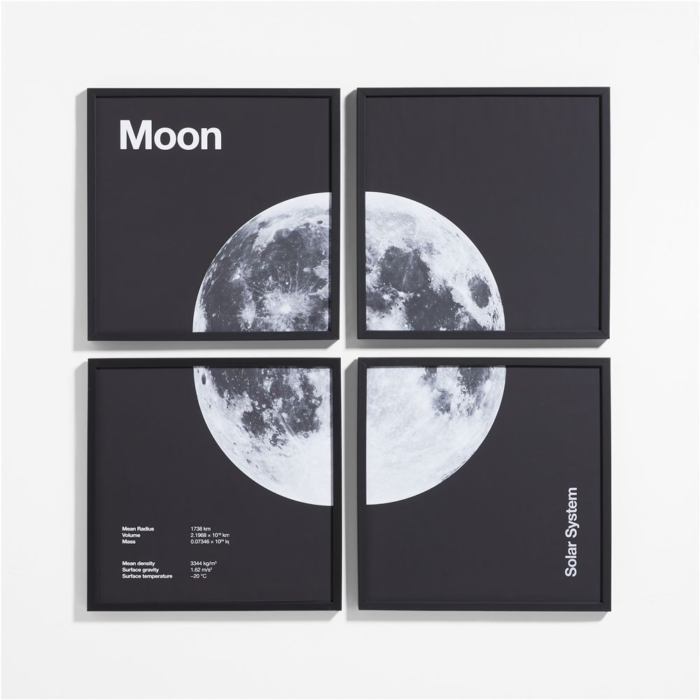 Moon 4-Piece Framed Wall Art