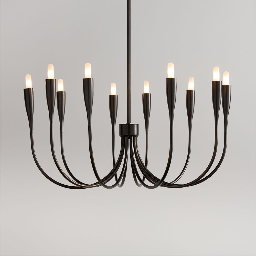 Iiona Small Black Candelabra Chandelier Light 25.6"