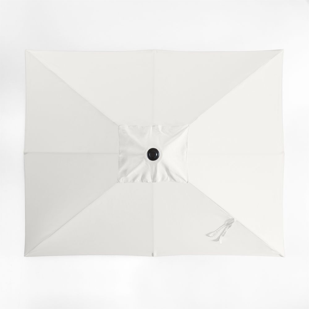 10' Rectangle Sunbrella Canvas White Outdoor Patio Umbrella Cover