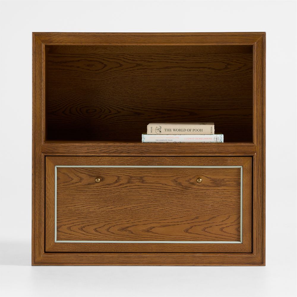 Hawes 32" Modular Oak Wood Kids Bookcase with Drawer by Jake Arnold