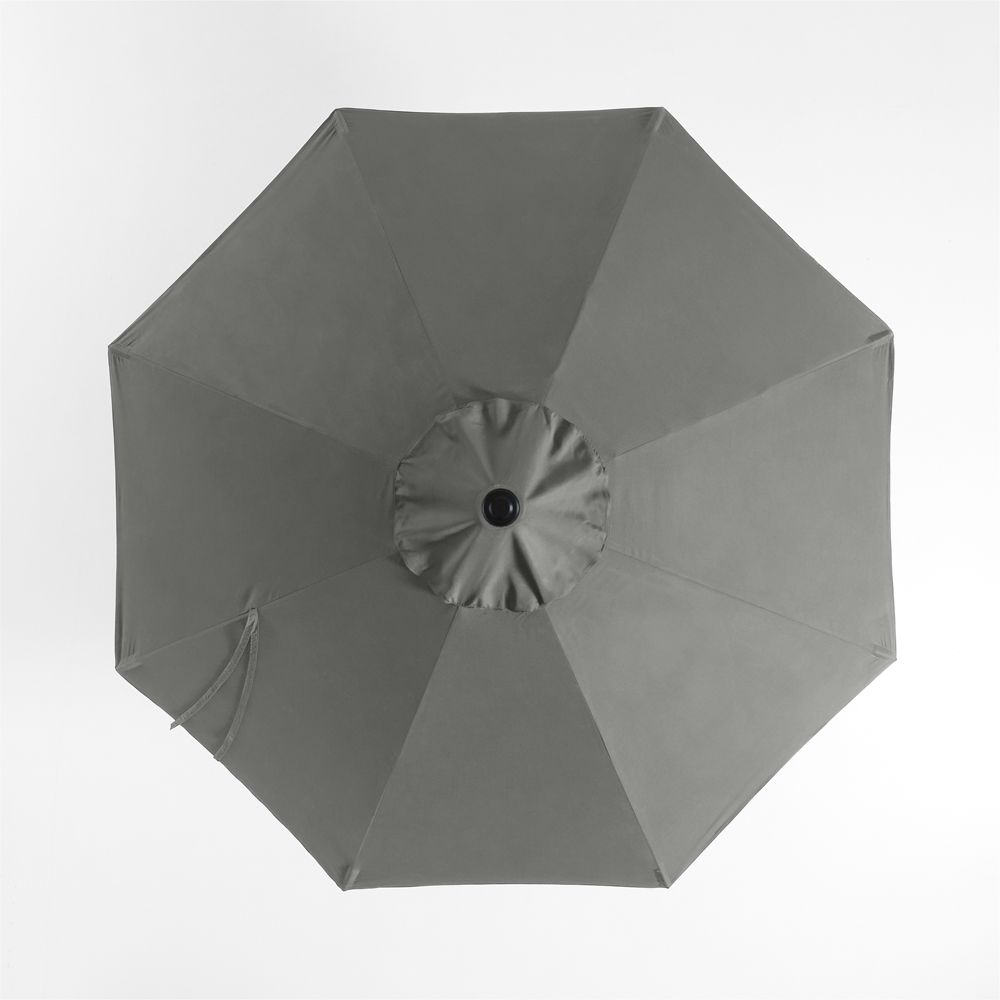 10' Round Sunbrella Canvas Charcoal Outdoor Patio Umbrella Cover