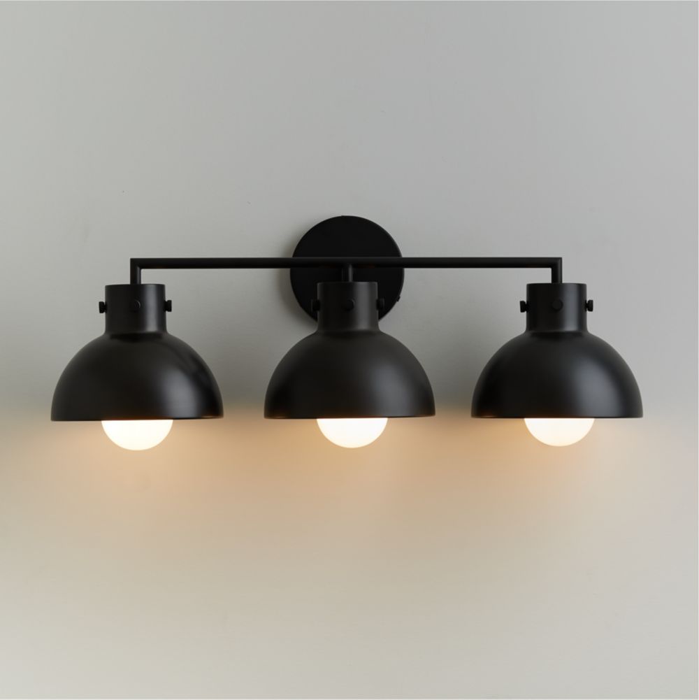 Dakota Black 3-Light Wall Sconce