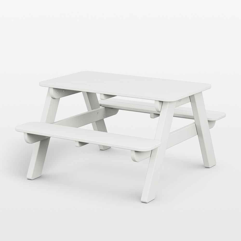 White Outdoor Kids Picnic Table by POLYWOOD 