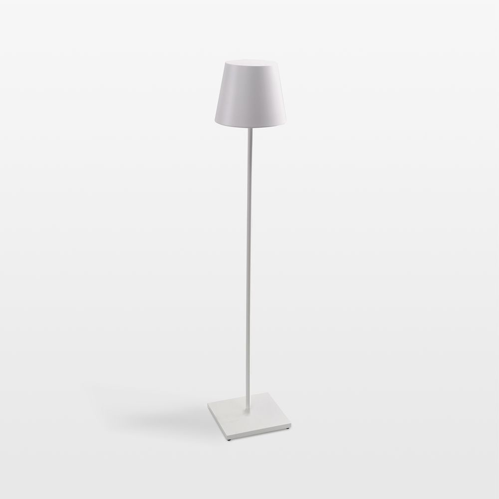 Poldina Pro XXL Metal Floor Lamp White 27" by Zafferano America
