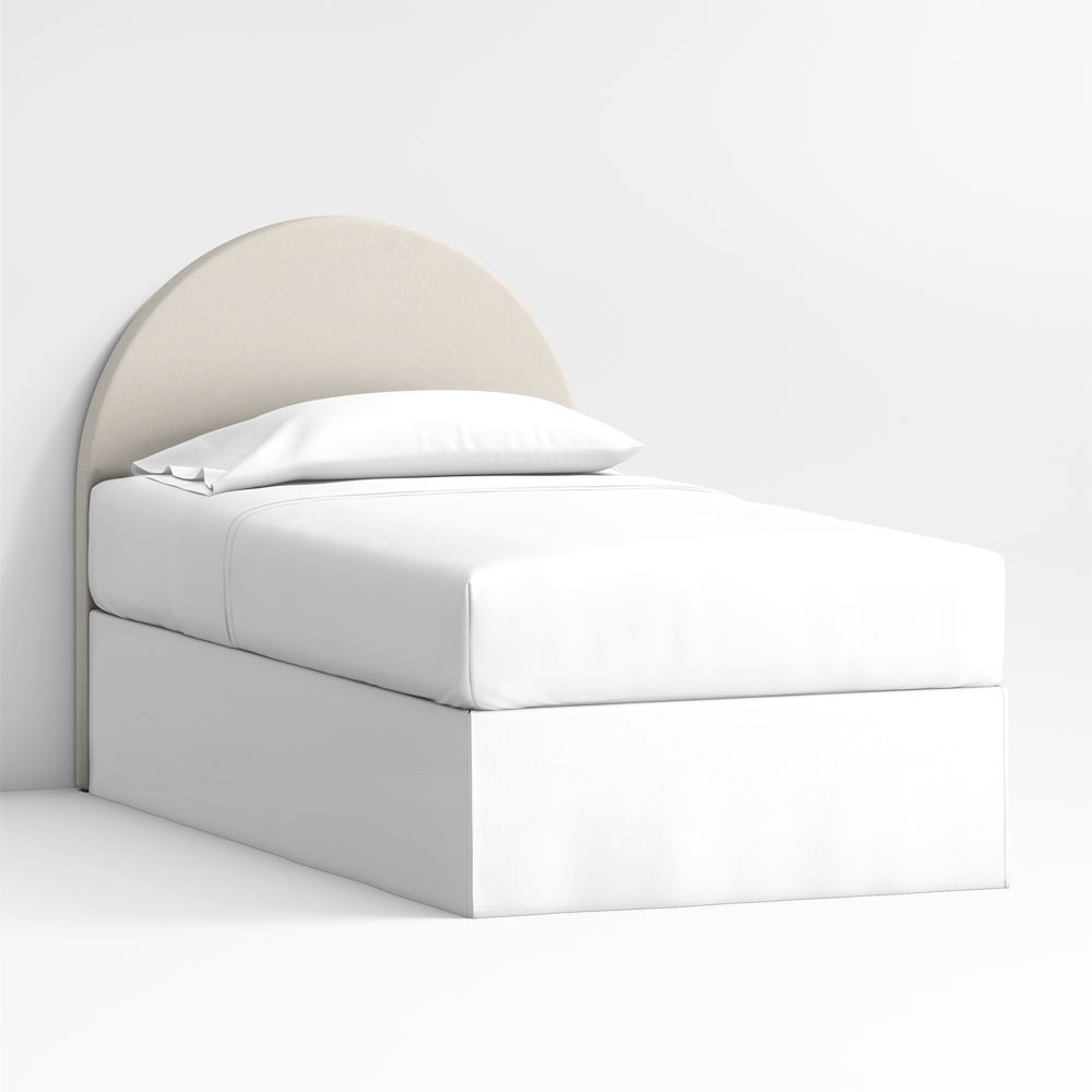 Emma Cream Upholstered Arched Kids Headboard