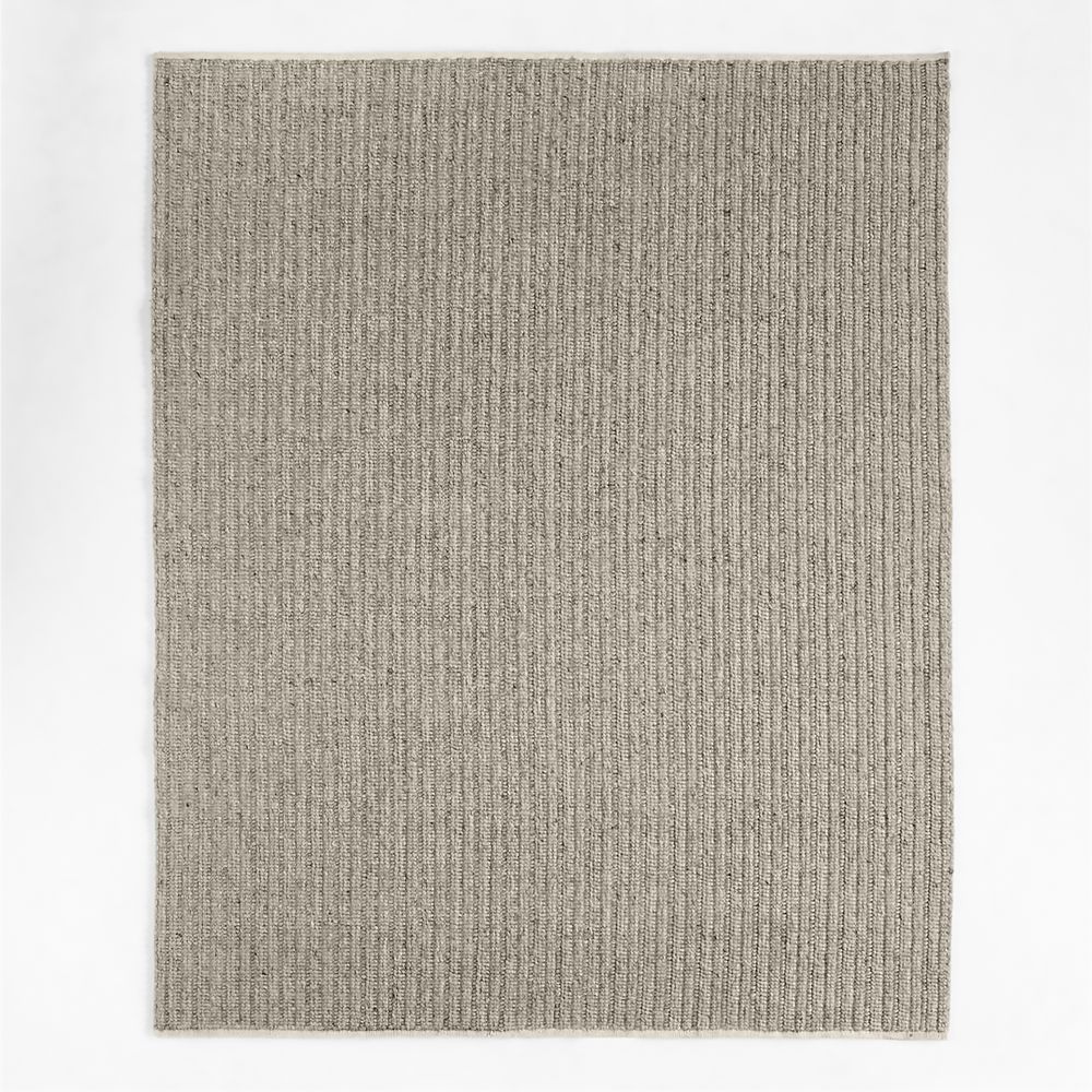 Prato Performance Wool Handwoven Grey Area Rug