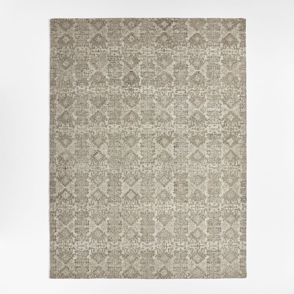 Alvarez Wool Hand-Tufted Brown Area Rug