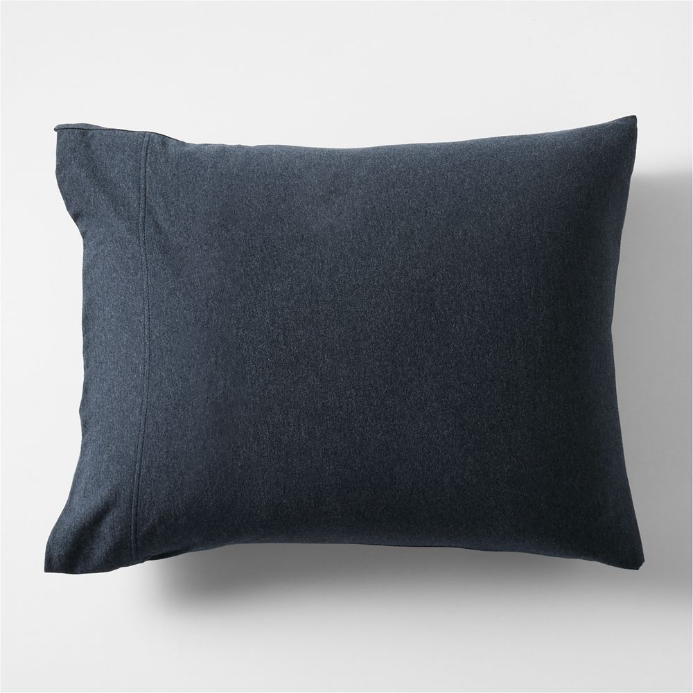 Cozysoft Organic Cotton Jersey Midnight Navy Blue Bed Pillow Sham
